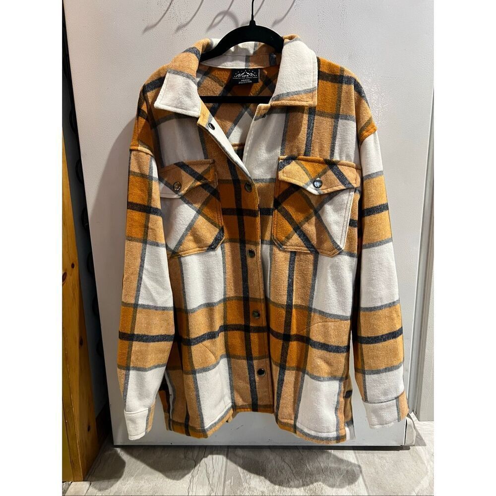 HFX Plaid Button Up Jacket Woman’s Size XS
